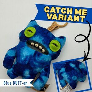 CATCH ME Fuggler WIDE EYED WEIRDO 5" Collectible Plush Clip *Blue Button Variant
